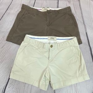BUNDLE OF 2 OLD NAVY PERFECT 5" KHAKI SHORTS Sz 4